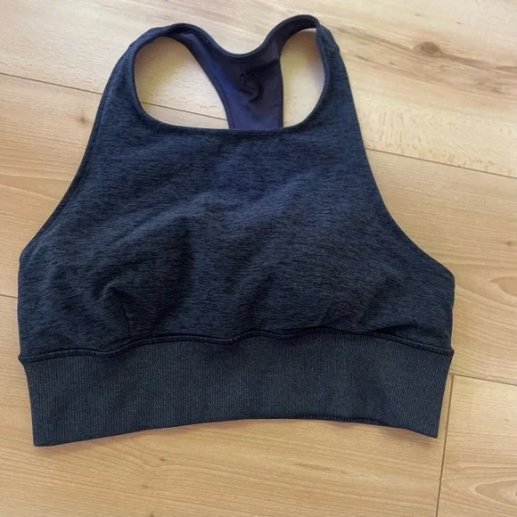 Alo Yoga Alosoft Serenity Sports Bra in Rich Navy Heather Size Large - Picture 4 of 6